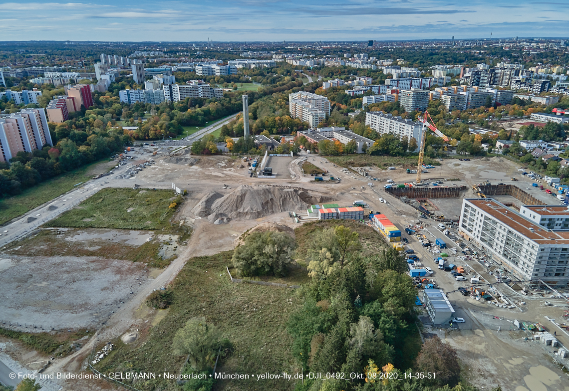 08.10.2020 - Baustelle Alexisquartier und Umgebung in Neuperlach